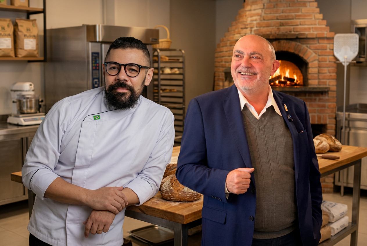 Chef Claudio Neves e Toninho, presidente da SIPAN AIPAN ABC